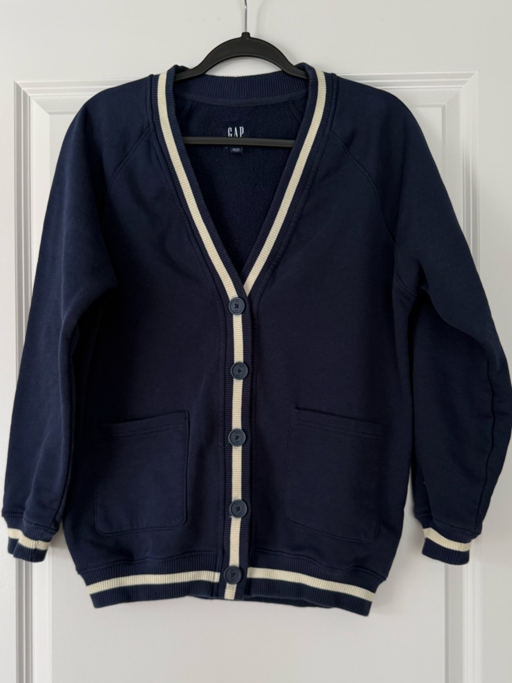 GAP Black Textured Fleece Jacket